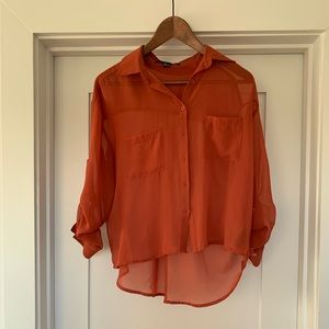 Sheer Button Down Blouse